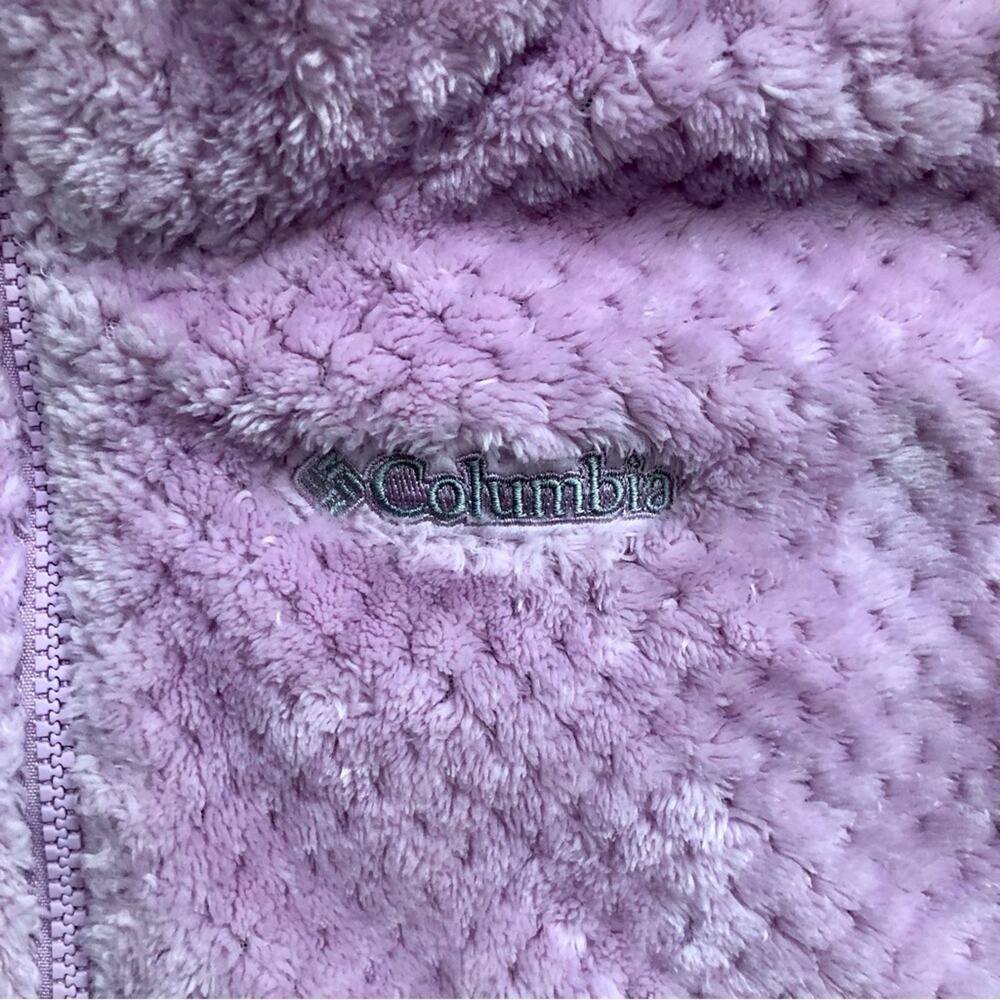 Columbia Fireside Sherpa Sweatshirt Sweater Lavender half zip Girl's Size XL - Picture 5 of 10